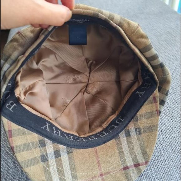 Burberry  Vintage  Suede Newsboy cap  - Size S - Picture 7 of 9